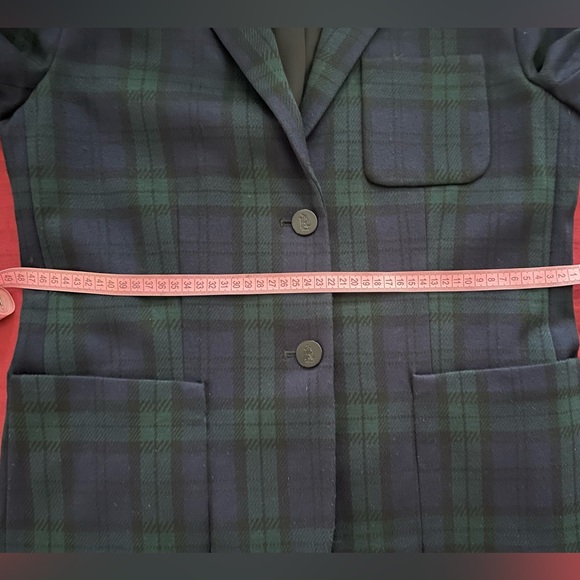 Lauren Ralph Lauren Plaid Double-Knit Jacquard Blazer - Picture 11 of 11